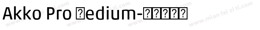 Akko Pro Medium字体转换